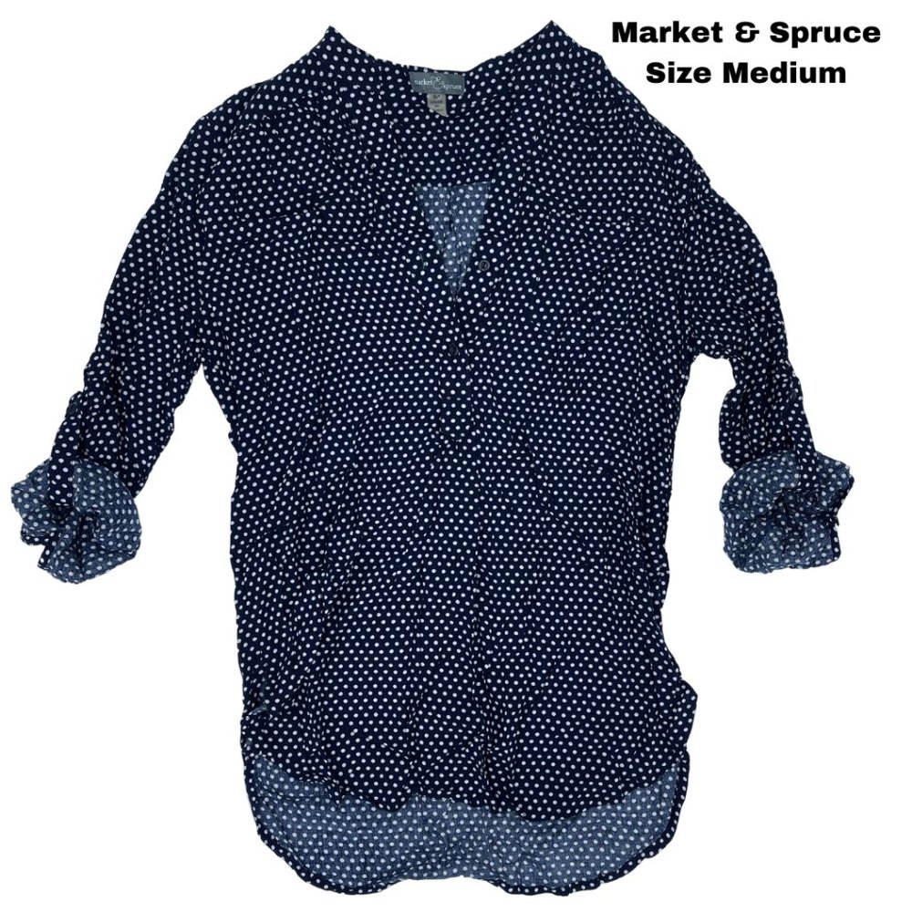MARKET & SPRUCE Colibri Polka Dot Print Top - Stitch Fix